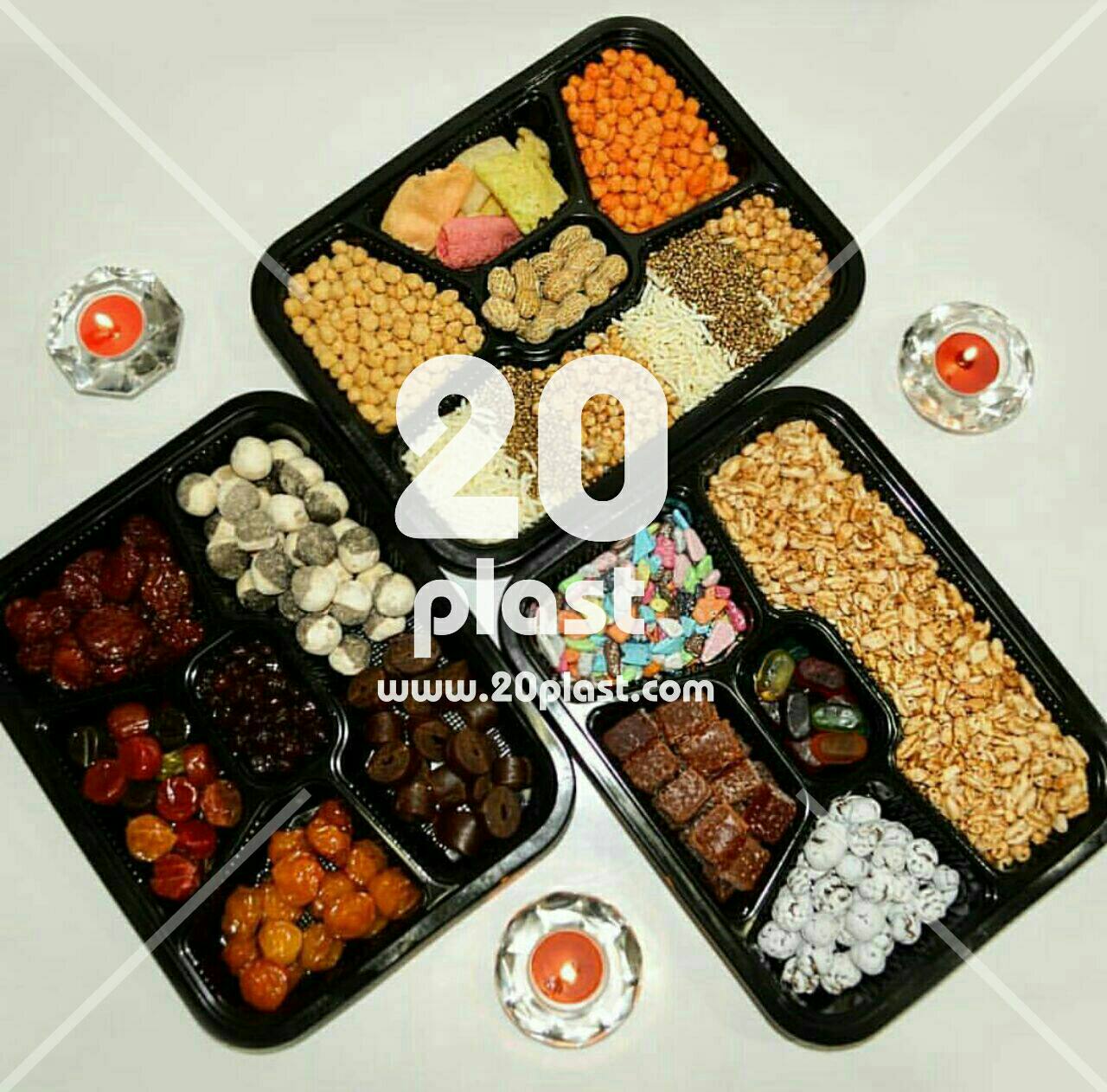 ظروف یکبار مصرف چند قسمتی در دار