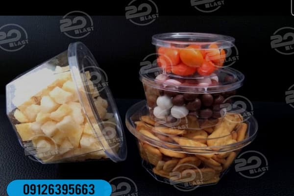 ظرف پلاستیکی درب دار گرد جهت بسته بندی