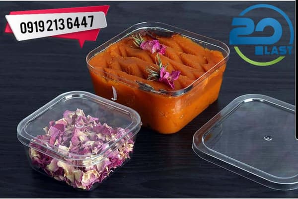 ظروف کریستالی شفاف درب دار برای دسر و جار کیک