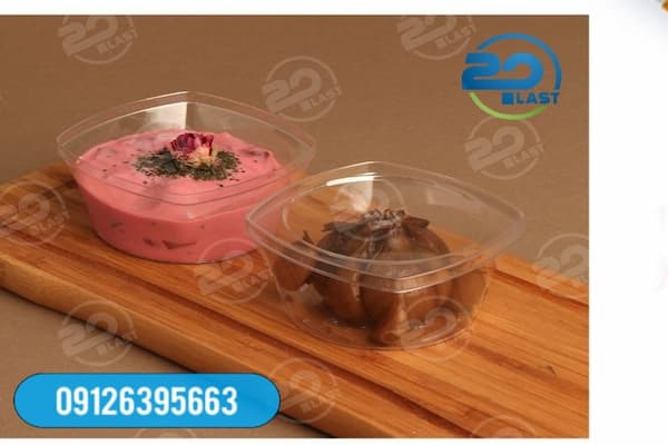 ظروف کریستالی شفاف درب دار برای دسر و جار کیک