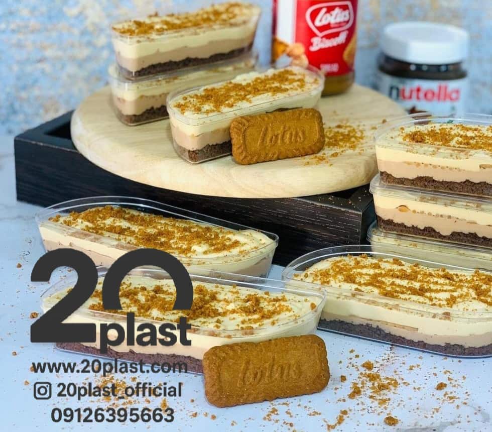 پخش ظرف دسر یکبار مصرف و ظروف جار کیک کریستالی در دار