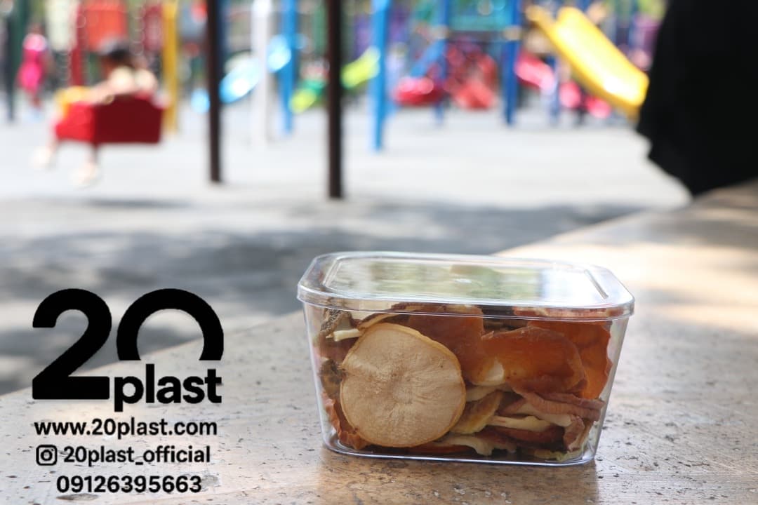 ظروف بسته بندی کریستالی برای فروش میوه خشک در فروشگاهها