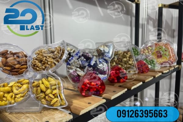 راهنمای چیدمان خشکبار فروشگاه با ظروف یکبار مصرف کریستالی