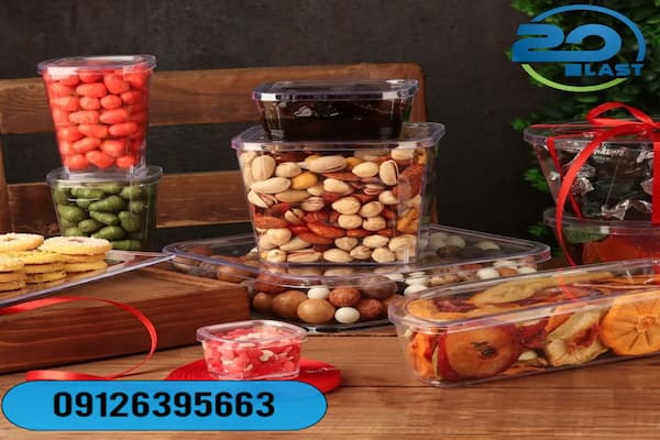 راهنمای چیدمان خشکبار فروشگاه با ظروف یکبار مصرف کریستالی