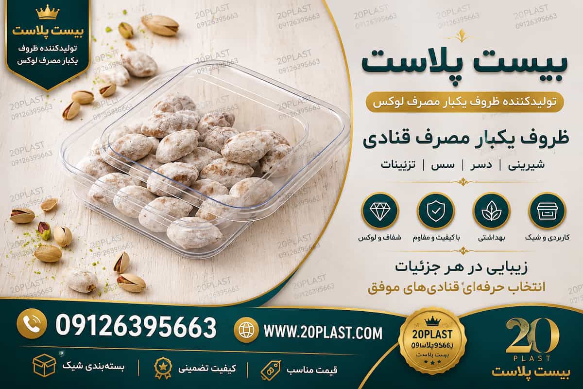 ظروف یکبار مصرف قنادی | بسته بندی بهداشتی و شیک برای شیرینی و کیک