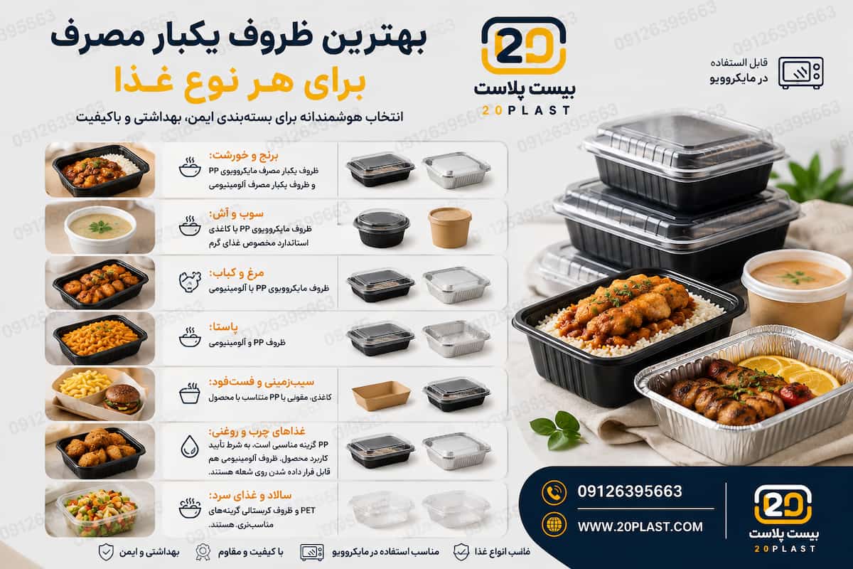 بهترین ظروف یکبار مصرف برای غذای گرم